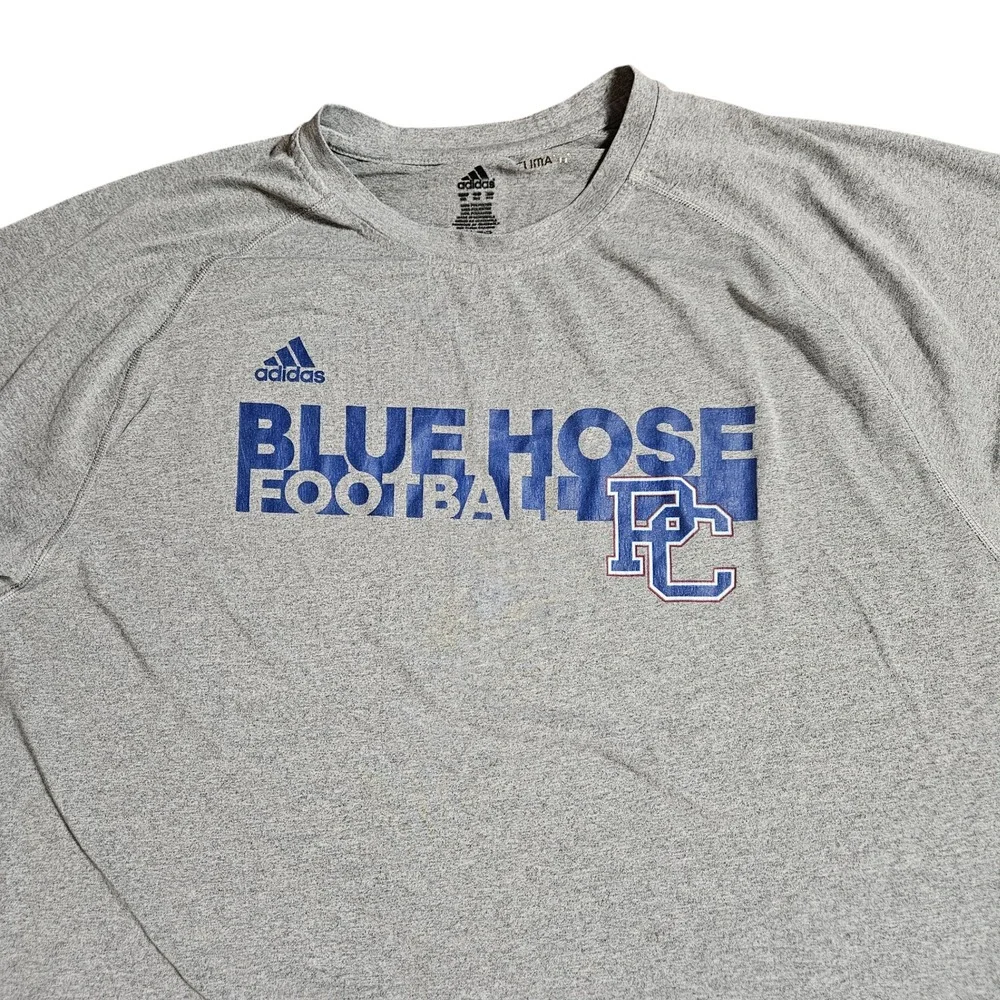 Adidas‎ Mens Blue Hose Football Crew Neck Long Sleeve Shirt  3XL Grey Athleisure